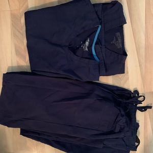 . XS navy blue greys anatomy scrubs